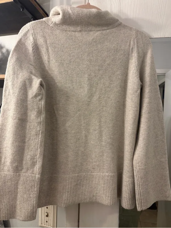 LOFT Cozy Women's Cream Cowl Neck Sweater - Image 5