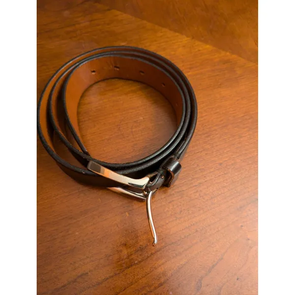 Banana Republic Leather Black Belt Size 36 - Image 6