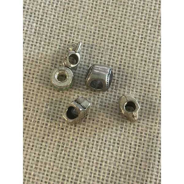 A518 charm bracket silver plated 5 pcs Gray - Image 3