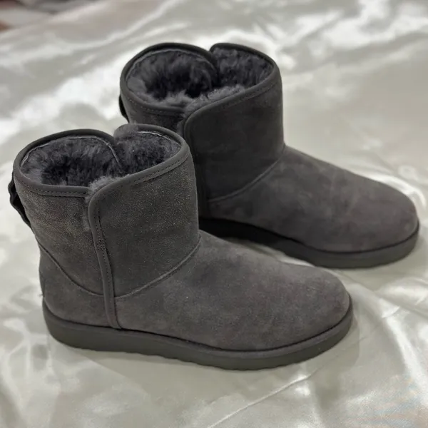 Ugg Cory II Suede Short Ankle Boots 5 Charcoal Gray Minimal Classic Mini Fall - Image 6