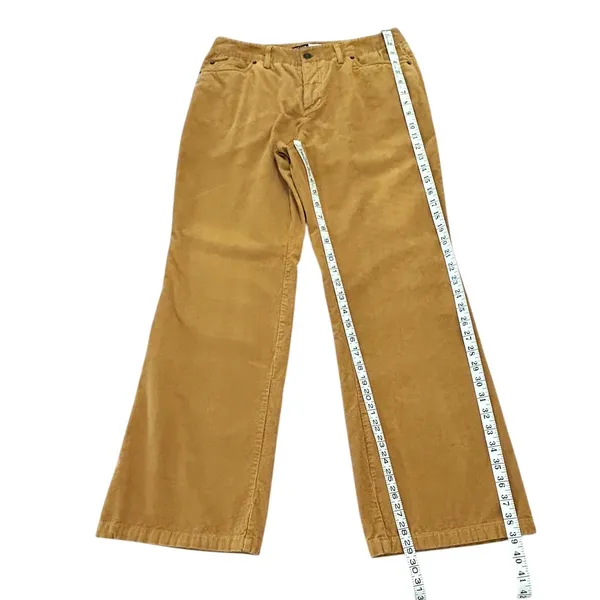 Focus Lifestyle Mustard Yellow Corduroy Wide Leg Flare Pants 70s Boho Retro - Image 5