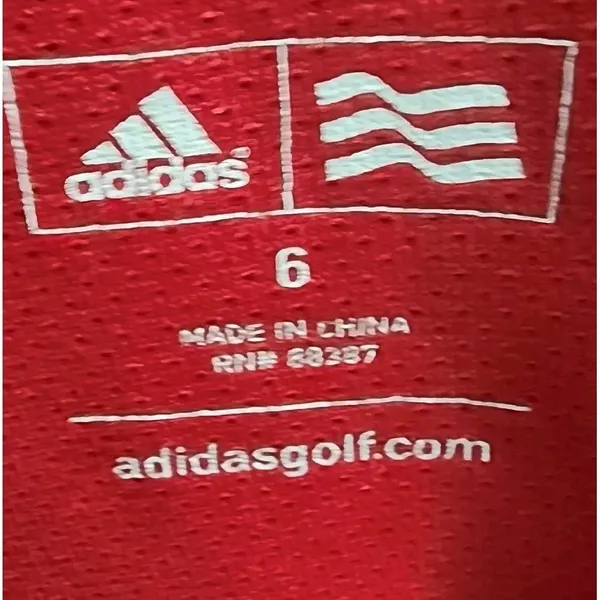 Adidas Golf Shorts ClimaCool Athletic Gym‎ Activewear Red Size 6 - Image 3