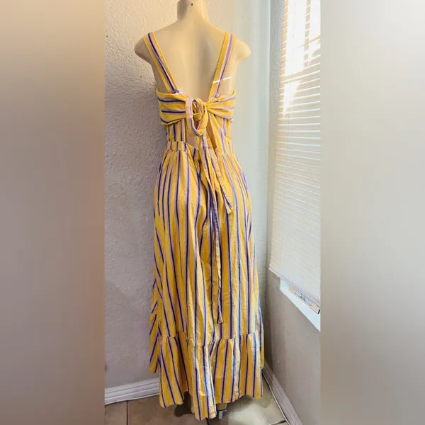 ASOS crop top maxi dress yellow size US 8 - Image 15