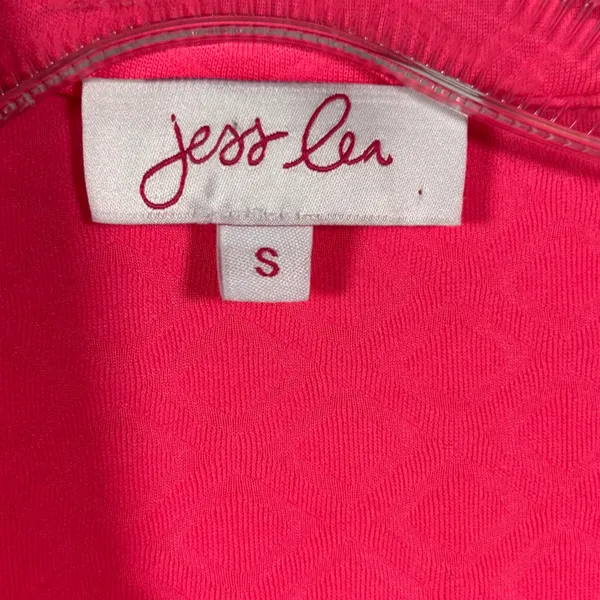 Jess Lea Pink Quilted Half Zip Polo Collar Shift Dress Small Hot Pink‎ Sporty - Image 4