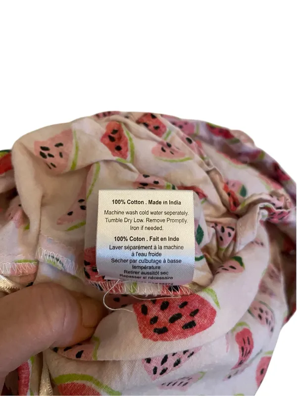 Mahogany Watermelon 100% Cotton Short Pajama Set pjs vacation whimsy novelty - Image 7