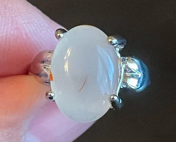 Opal stone silver plated woman ring size 5.75 - Image 5