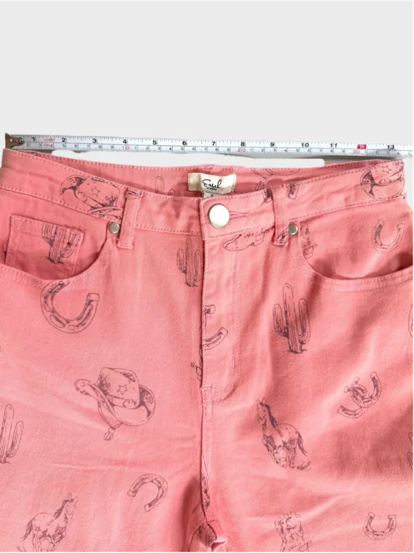 Easel Western Print Twill Pants Size S - Image 4