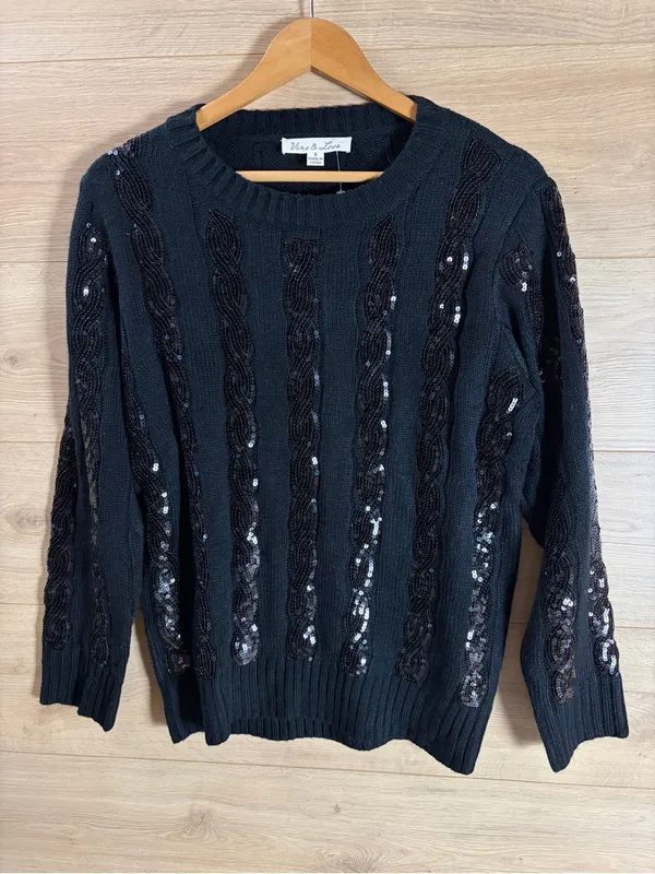 Vine & Love Black Sequin Cable - Image 3