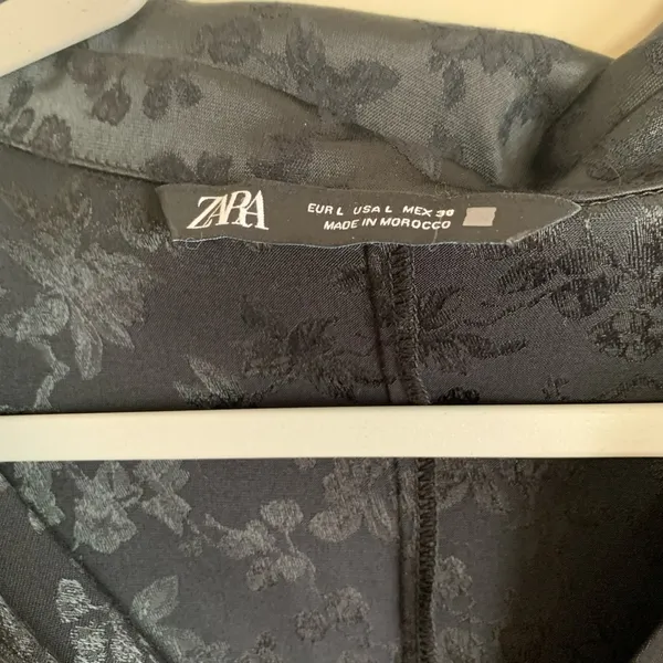 Zara Black Top Formal Floral Fashion Women Size Large Clothing - Image 3