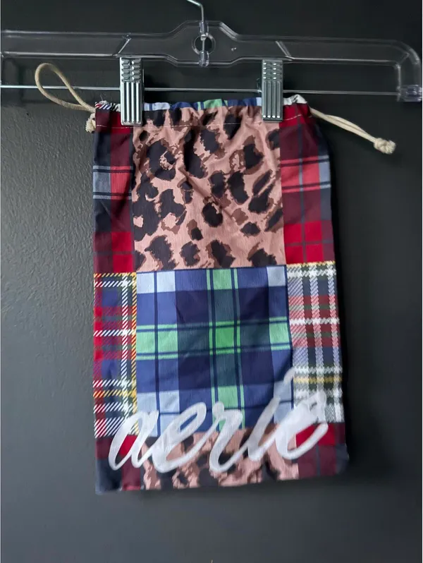 Aerie Drawstring Pouch Bag with Mixed Prints - Image 2