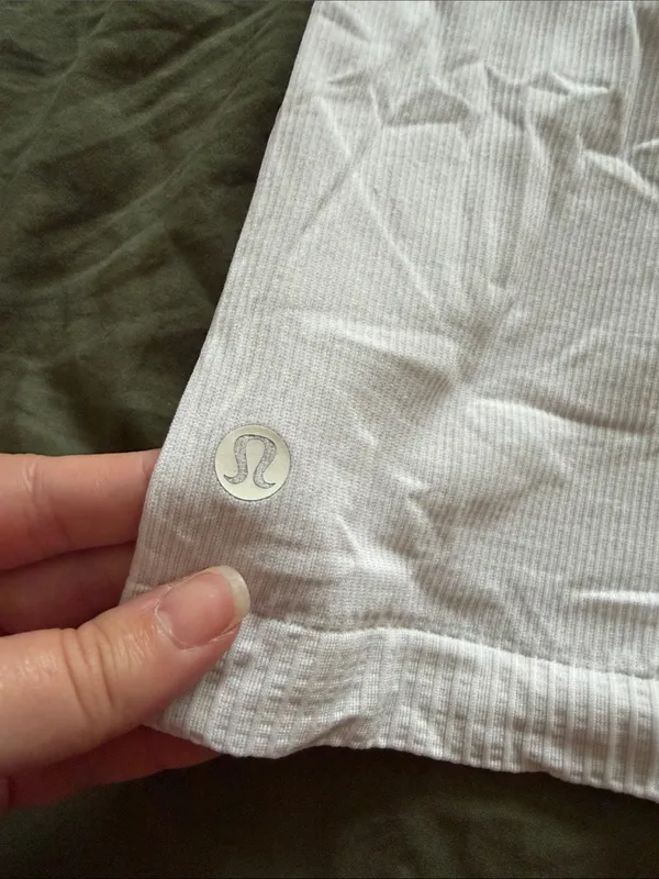 Lululemon White Seek Simplicity Ribbed Tank Size 4 - Image 4