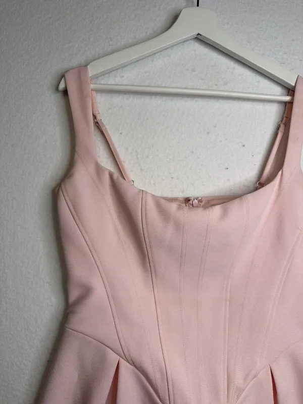Babyboo Janiyah Corset Bodice Mini Dress in Blush - Image 4
