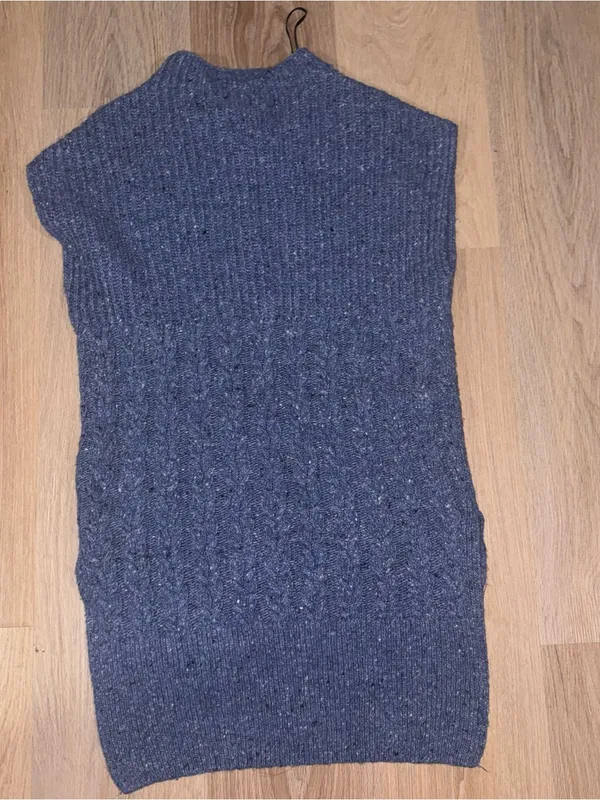 Massimo Dutti NWT Blue Italian Yarn Wool Knit Sweater - Size XS - Image 3