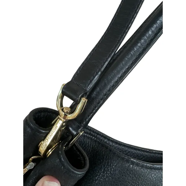 Michael Kors black AUTHENTIC purse handbag shoulder bag pebble SKU 2524 - Image 6