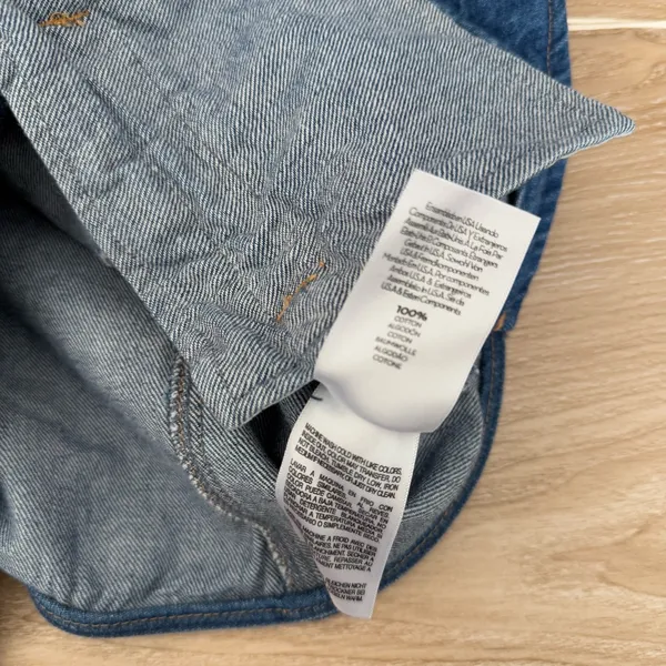 Mother Medium NEW The Vested Interest Scoot This Way‎ High Neck Denim Office - Image 5