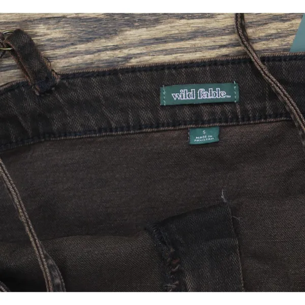 NWT Wild Fable Womens Reworked Cropped Denim Tank Top 90632768 Brown S - Image 8