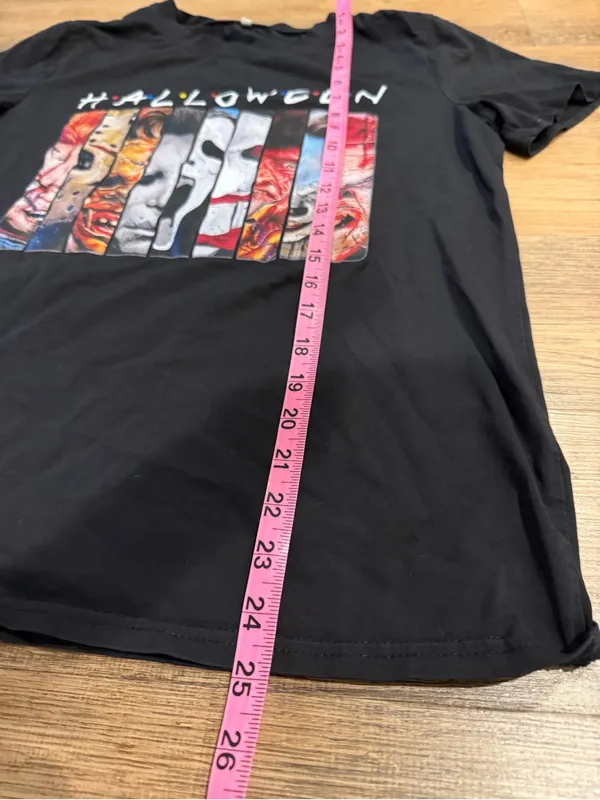 Source Unknown Black Halloween Graphic Short Sleeve Tee Medium - Image 4