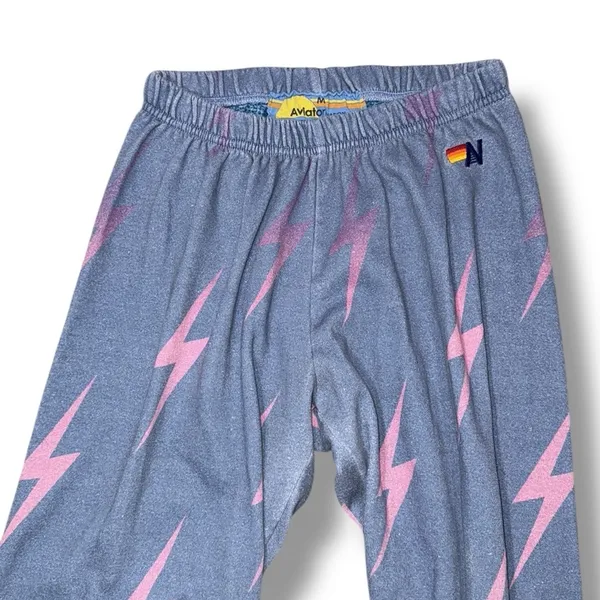 Aviator Nation Blue, Pink, & Purple Bolt Repeat Sweatpants‎ - Image 6