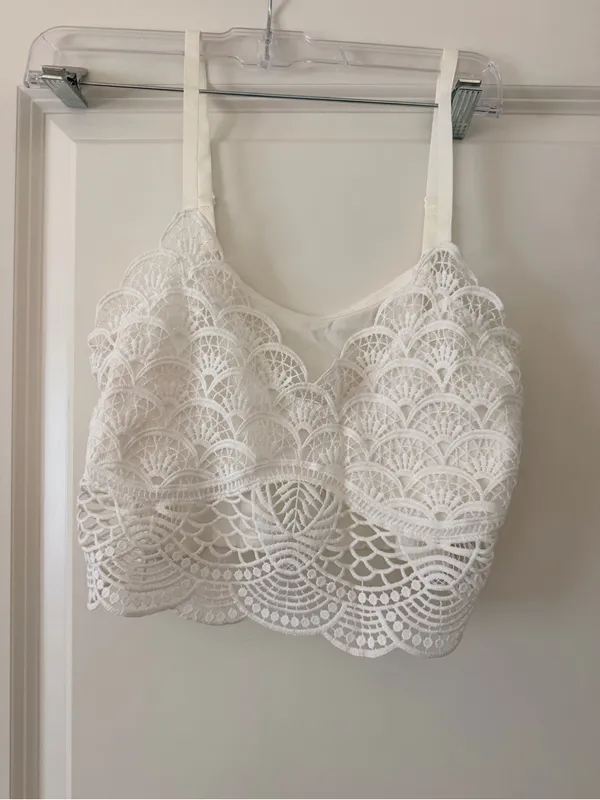 Lace Scallop Longline Bralette - Image 2