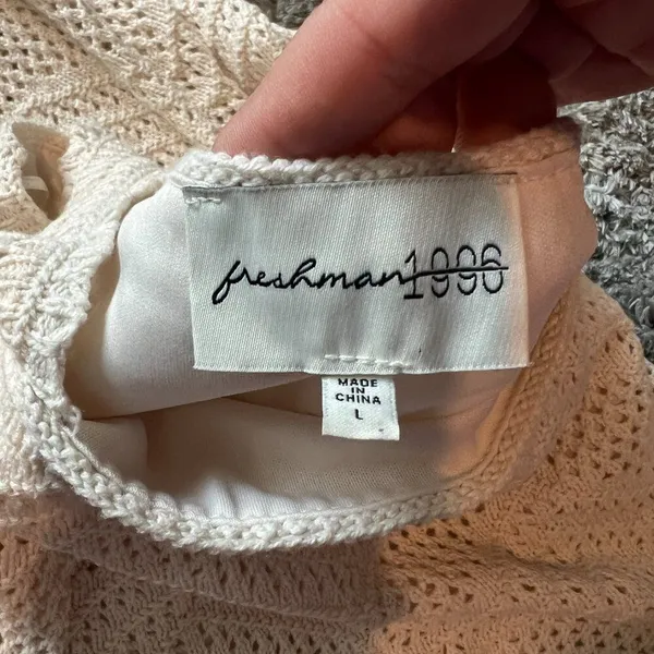 Freshman 1996 2 piece crochet‎ set L Size L - Image 11