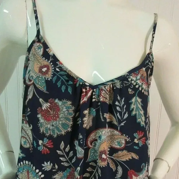 Eight Sixty dress navy print adjustable straps S - Image 3
