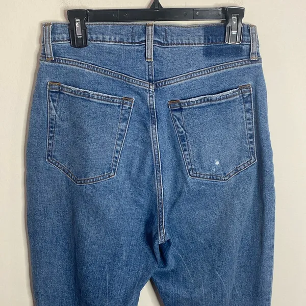Abercrombie & Fitch the ‘90s slim straight ultra high rise distressed jeans 30 - Image 3