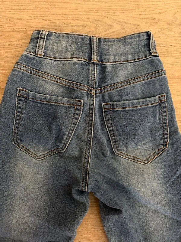 Cali 1850 High-Rise Button-Fly Women's Jeans in Medium Blue Size 0 - Image 3