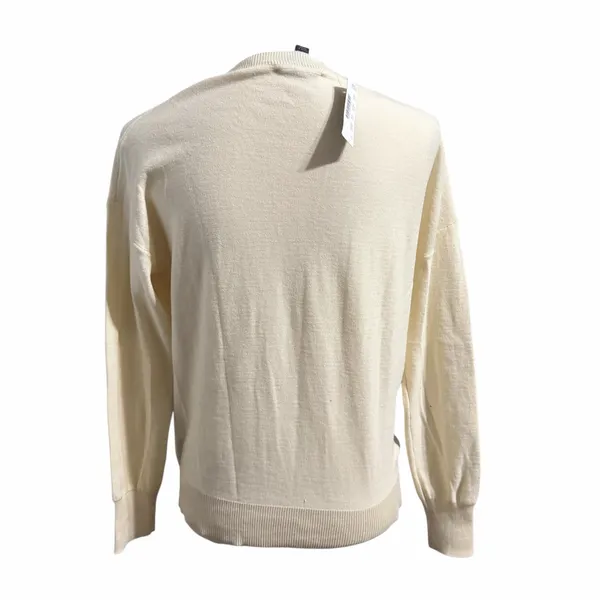 J. Crew NEW Womens Cream 100% Cotton Tie Front Crewneck Sweater Sz S Lightweight - Image 3
