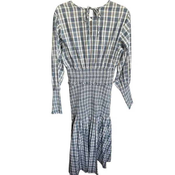 Something Navy Blanche Smocked Midi Dress Plaid Size XL SWED000212 Maternity‎ - Image 6
