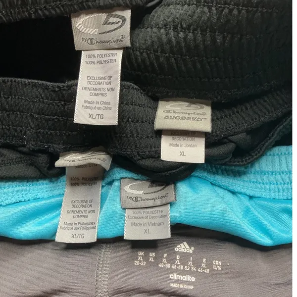 Adidas Champion Womens Activewear Shorts 5pc Bundle X-Large Black Blue‎ - Image 12