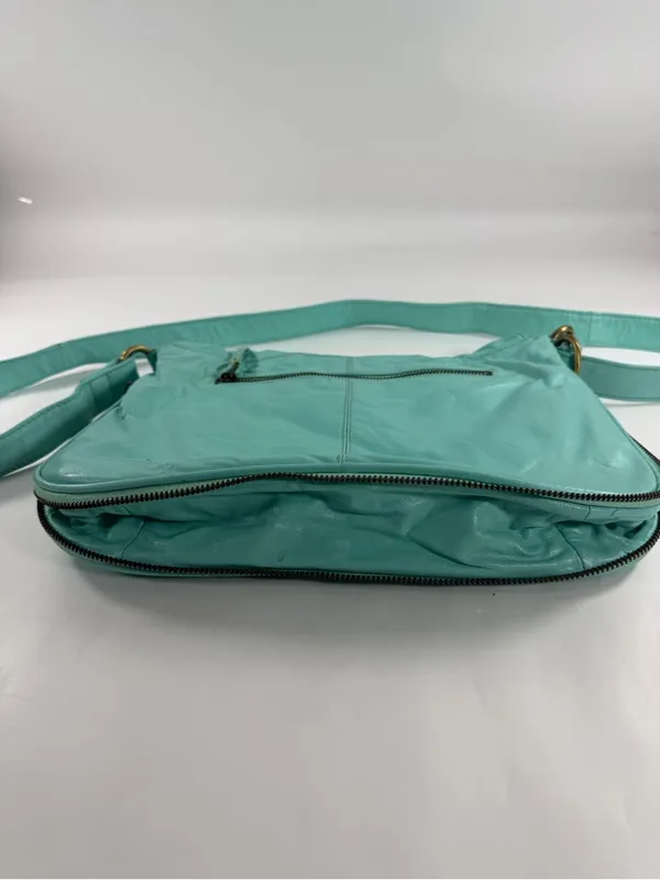 Latigo Turquoise Teal Leather Messenger Bag Y2K Boho Shoulder Crossbody Purse‎ - Image 9