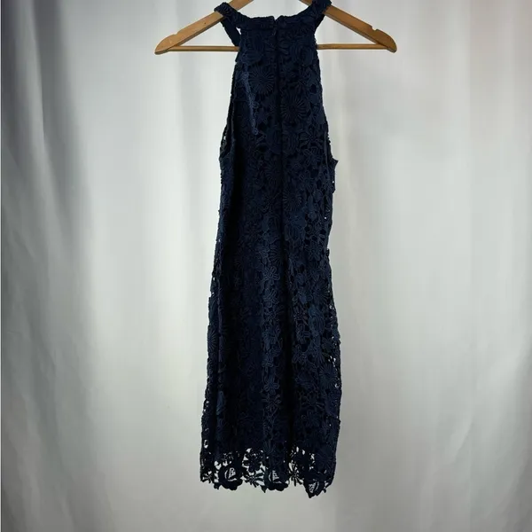 Lulus Love Poem Lace Mini Dress in Navy‎ Blue Size Medium - Image 5