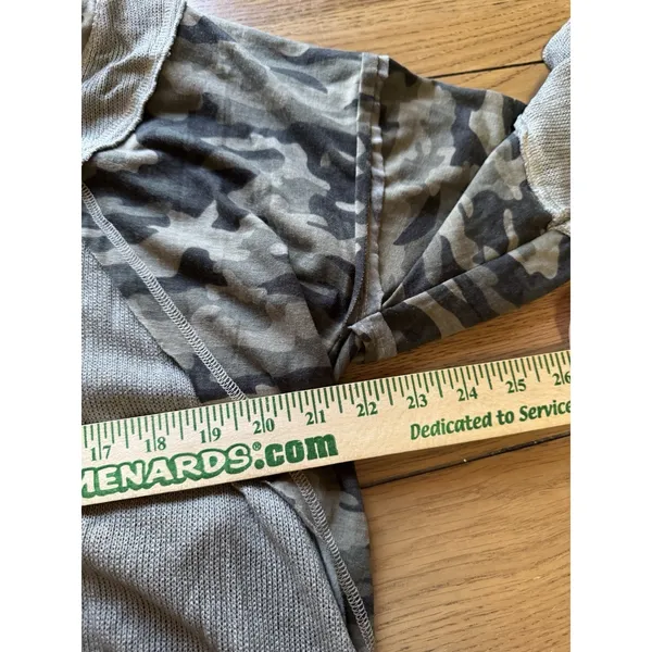 POL Women Large Camouflage Lightweight Tunic Top Hi Low Stretch Casual‎ Grunge - Image 6