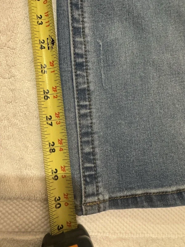 7 For All Mankind Tummy less High Rise Slim Bootcut Medium Wash Jeans Sz 12 - Image 14