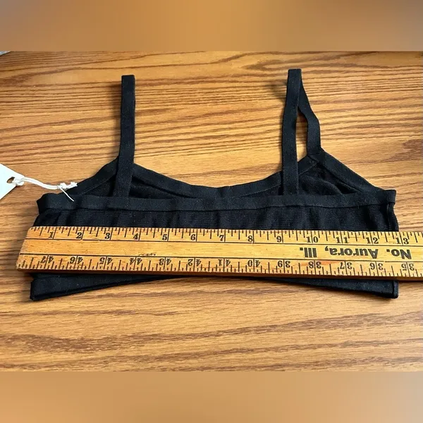 KHAITE Vara Bralette Black 100% Silk Knit Size Large NWT FLAWED** - Image 15