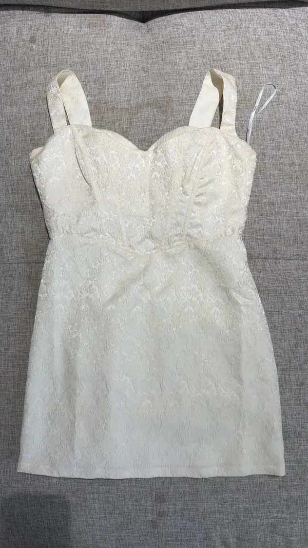 Lulus Ivory Mini Homecoming Dress  - Image 3
