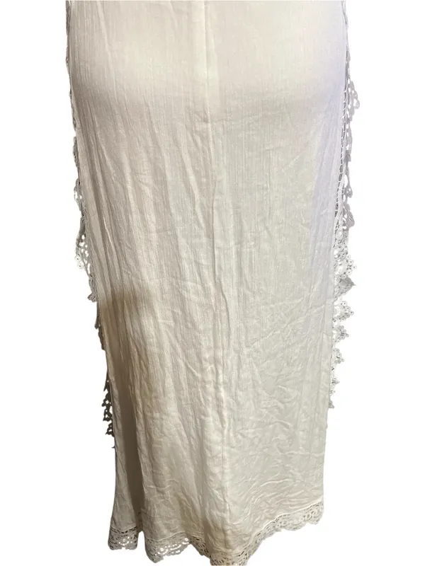 Lulus Sweeten the Occasion White Lace Short Sleeve Maxi Dress size S wedding - Image 6