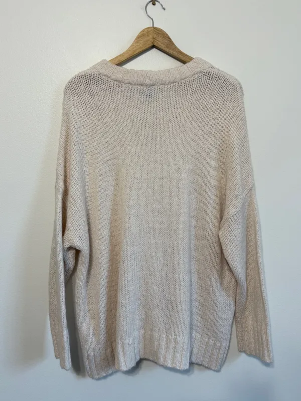 NWT aerie oversized cream sweater size medium pullover sweatshirt NEW - Image 5