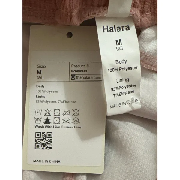 Halara Pink Corduroy Pul On Wide Leg Pants Women's MED Tall NWT Academia‎ Preppy - Image 8