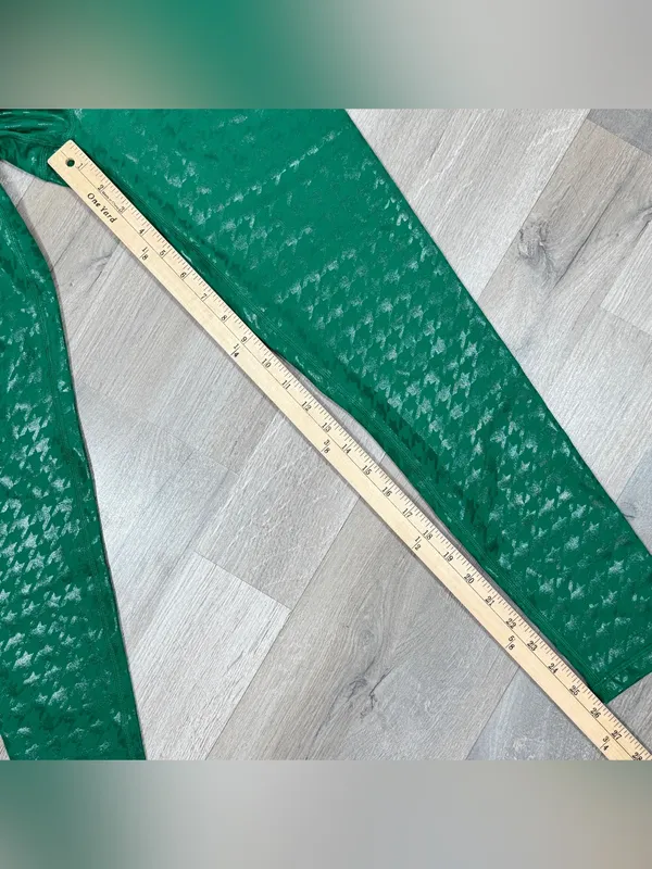 Offline Aerie Houndstooth Hugger High‎ Waisted Ankle Leggings Green Medium - Image 12