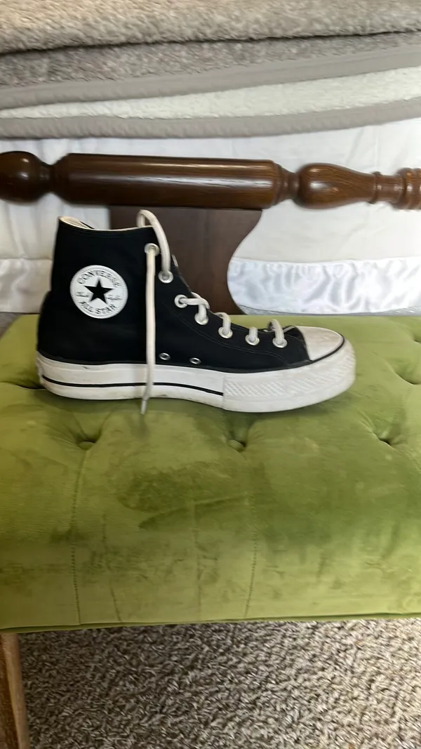 Converse High-Top Black All Star Chuck Taylor Platform Lift Women’s Shoes - Image 2