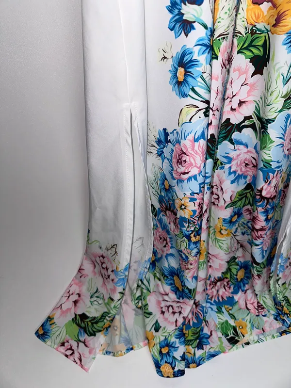 White Floral Maxi Dress Multiple - Image 9