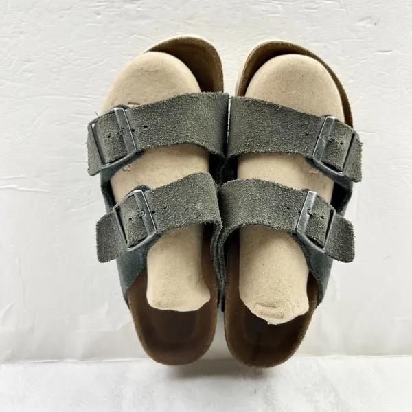 Birkenstock Women's Arizona Suede Leather Sandals Size 7 Grey - Image 4