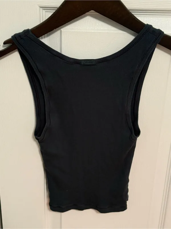 Skims Cotton Rib Scoop Neck Tank in Deep Sea - Image 3