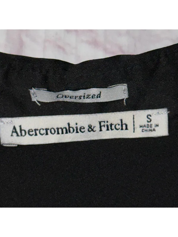 Abercrombie & Fitch Black Oversized Shirt - Size S - Image 5