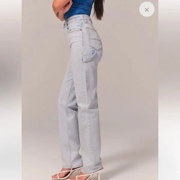 Abercrombie & Fitch 90s Relaxed Carpenter Jean High Rise Size 12 - Image 2