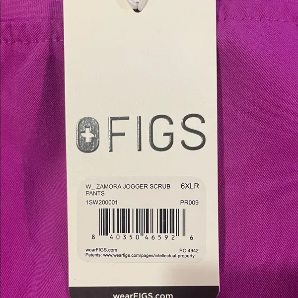 Womens New Figs Zamora Jogger Scrub Pants Purple Jolt Plus Size 6XLR - Image 4