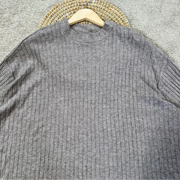 Old Navy Women’s Cozy Mock Neck Tunic Top Ribbed Longsleeve in Mushroom 3X - Image 3