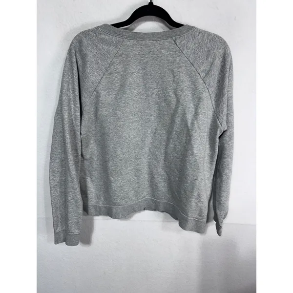 Nike Women's Gray Logo Sweatshirt‎ Rally Crewneck Pullover Athletic Casual Large - Image 4