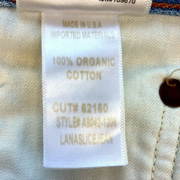 Agolde Lana Slice Jeans Wide/Straight Leg High Rise Light Blue Denim 28 - Image 7